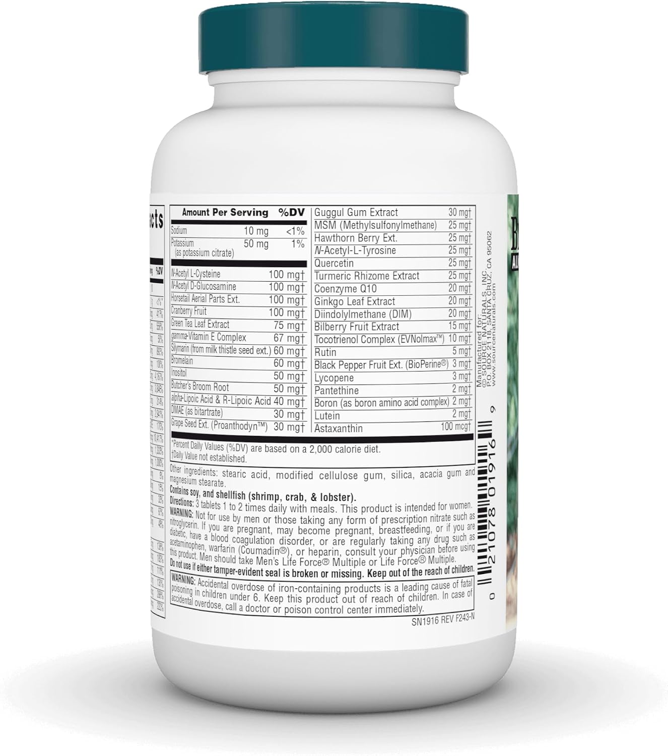 Source Naturals Women's Life Force Multiple - Daily Multivitamin and Immune Support (90 Tablets)