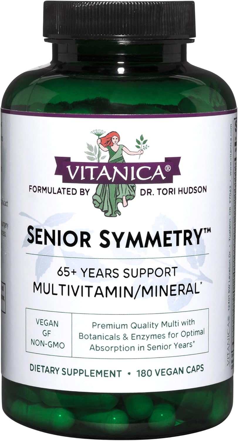 Vitanica, Senior Symmetry, Multivitamin & Minerals for Ages 65+, Vegan, 180 Capsules