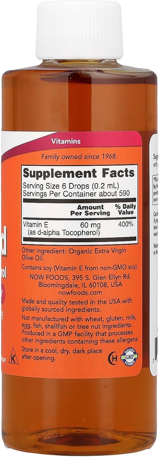 NOW Foods Vitamin E 54,600 IU Liquid, 118 mL