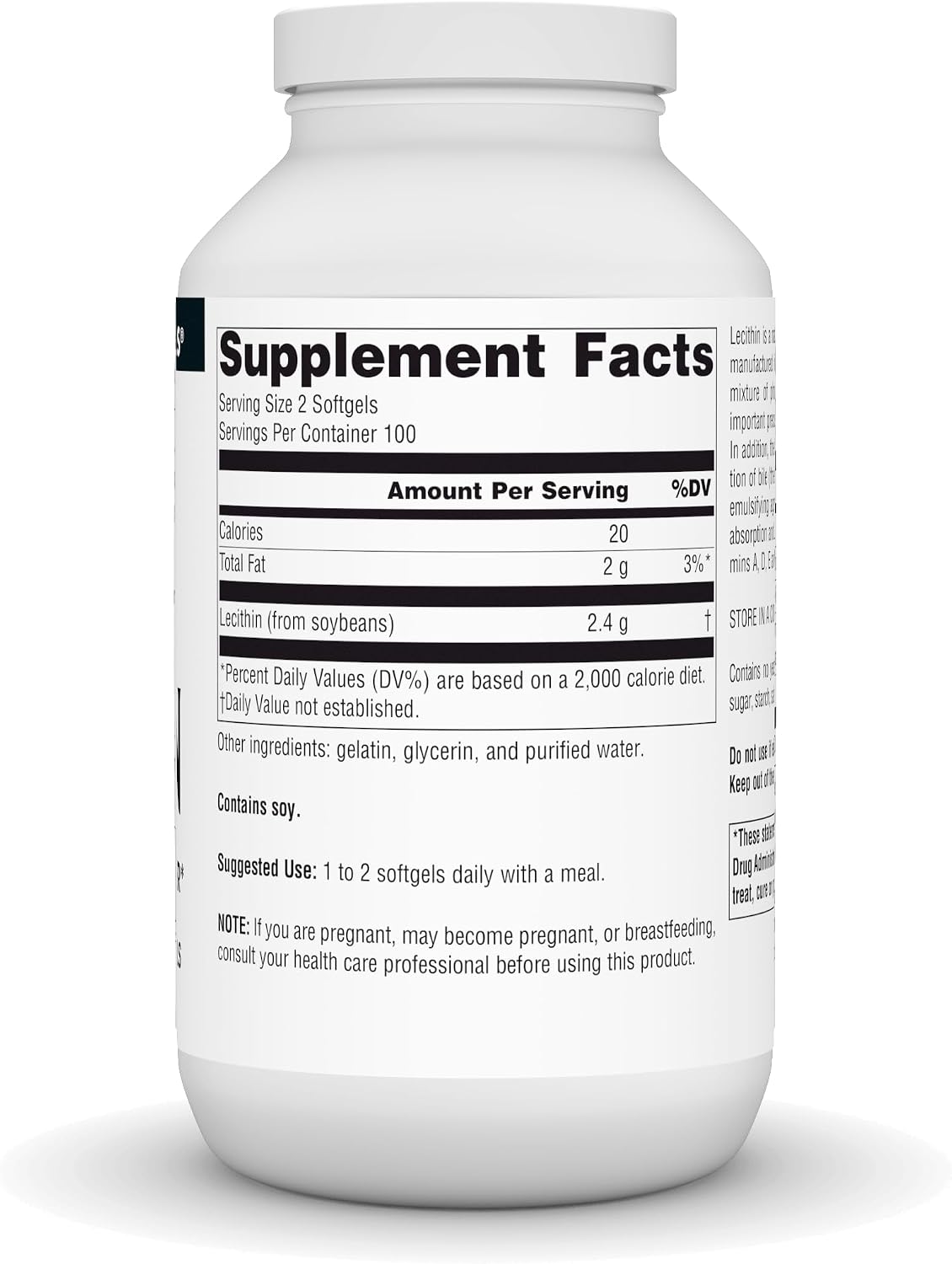 Source Naturals Lecithin 1200 mg – 200 Softgels – Natural Emulsifier for Fat-Soluble Vitamin Absorption