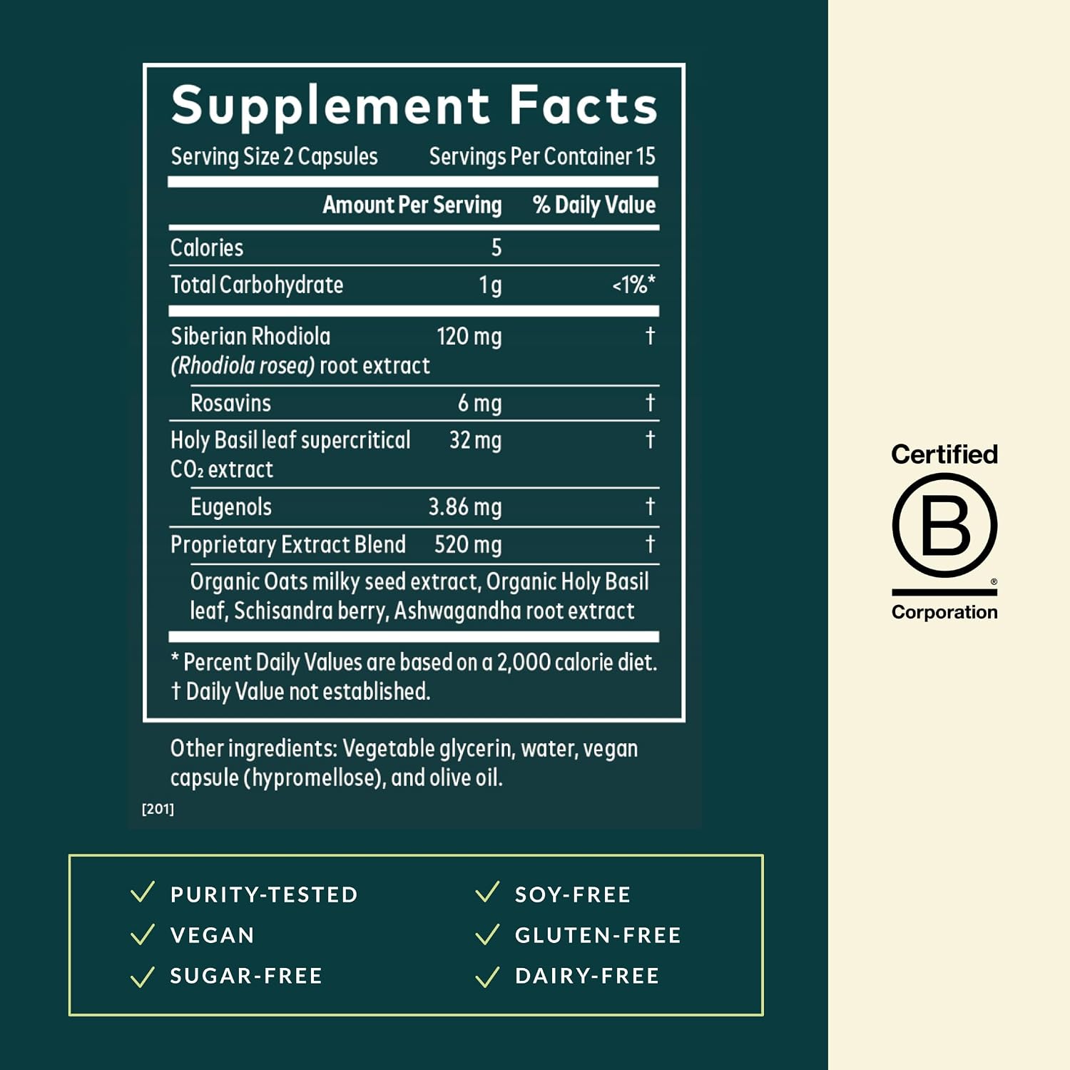 Gaia Herbs Stress Response – Adaptogen Blend with Rhodiola, Holy Basil & Ashwagandha – 30 Vegan Liquid Phyto-Caps