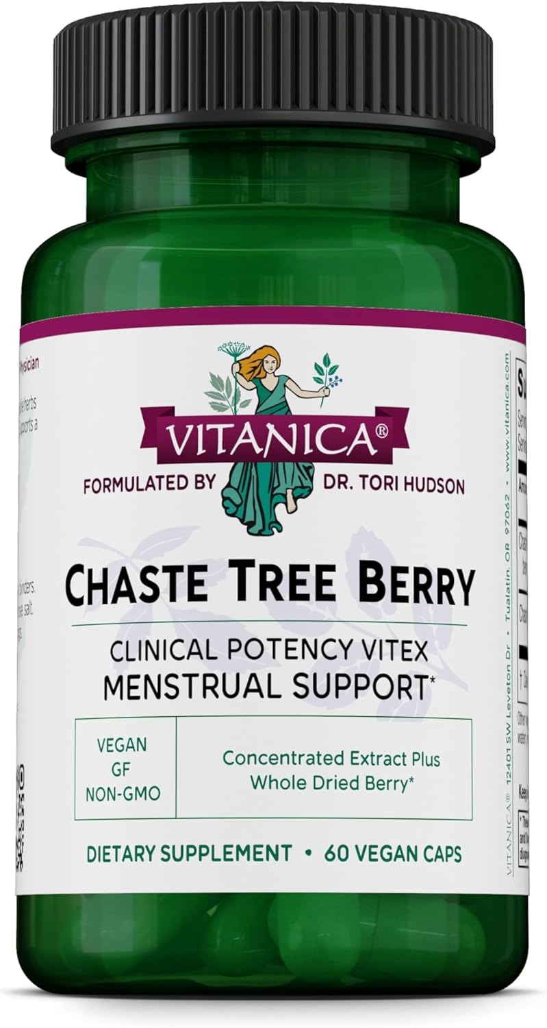 Vitanica Chaste Tree Berry (Vitex Extract Plus) – Vegan, 60 Capsules