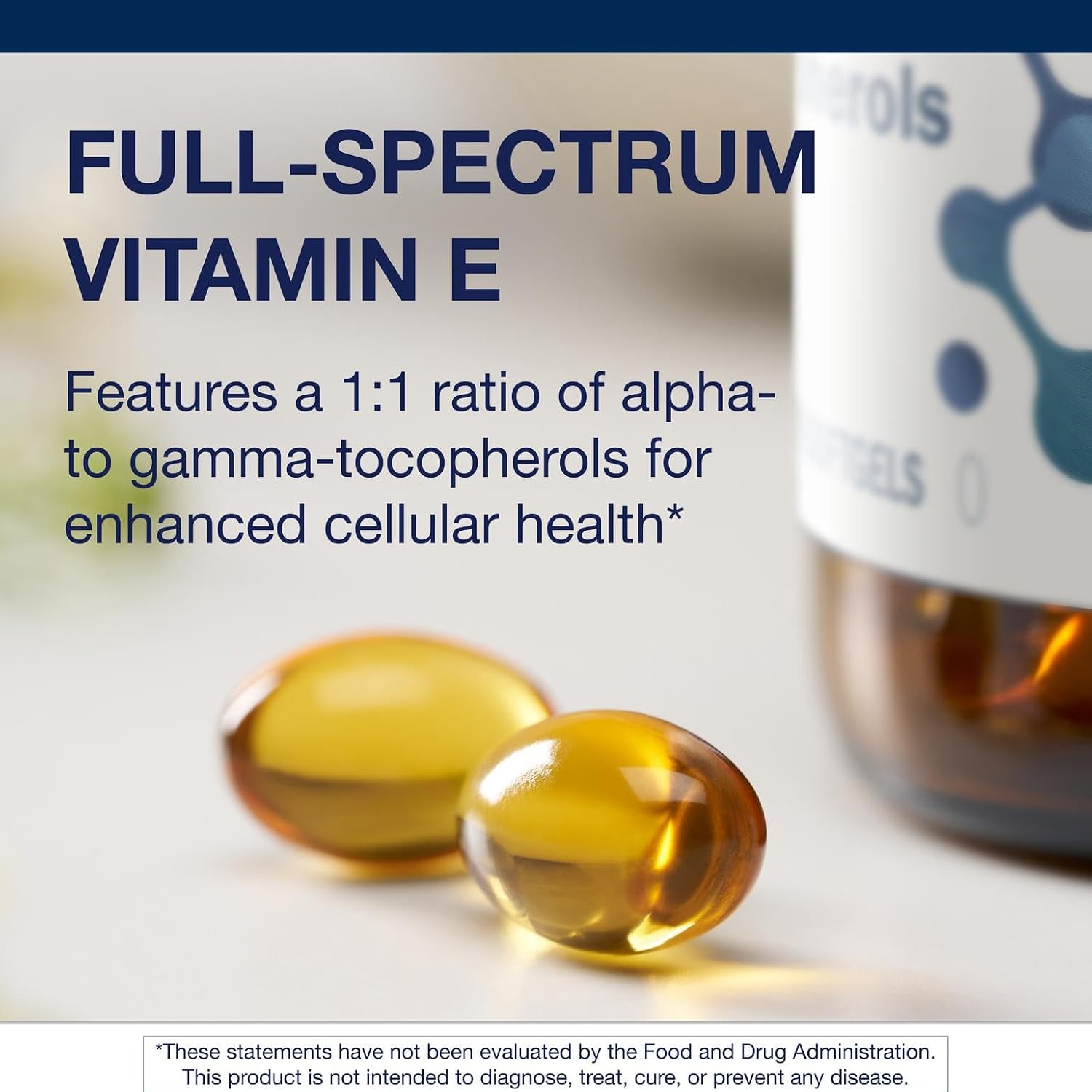 Metagenics Vitamin E Mixed Tocopherols - High-Potency Antioxidant Supplement with Alpha & Gamma Tocopherols - Supports Heart, Immune & Cellular Health - Non-GMO, Gluten-Free - 60 Softgels