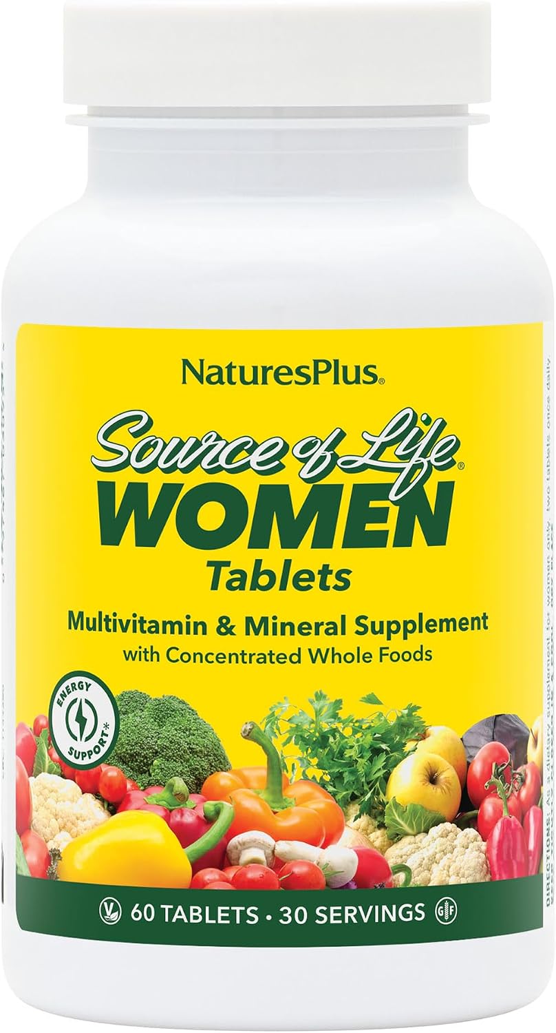 Nature's Plus Source of Life Women - Whole Food Multivitamin with Iron & Lutein - 60 Tablets