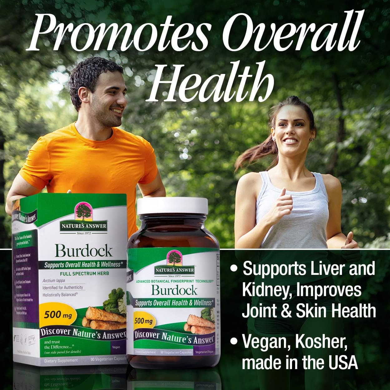 Nature's Answer Burdock Root, 90 Capsules - Antioxidant Defense