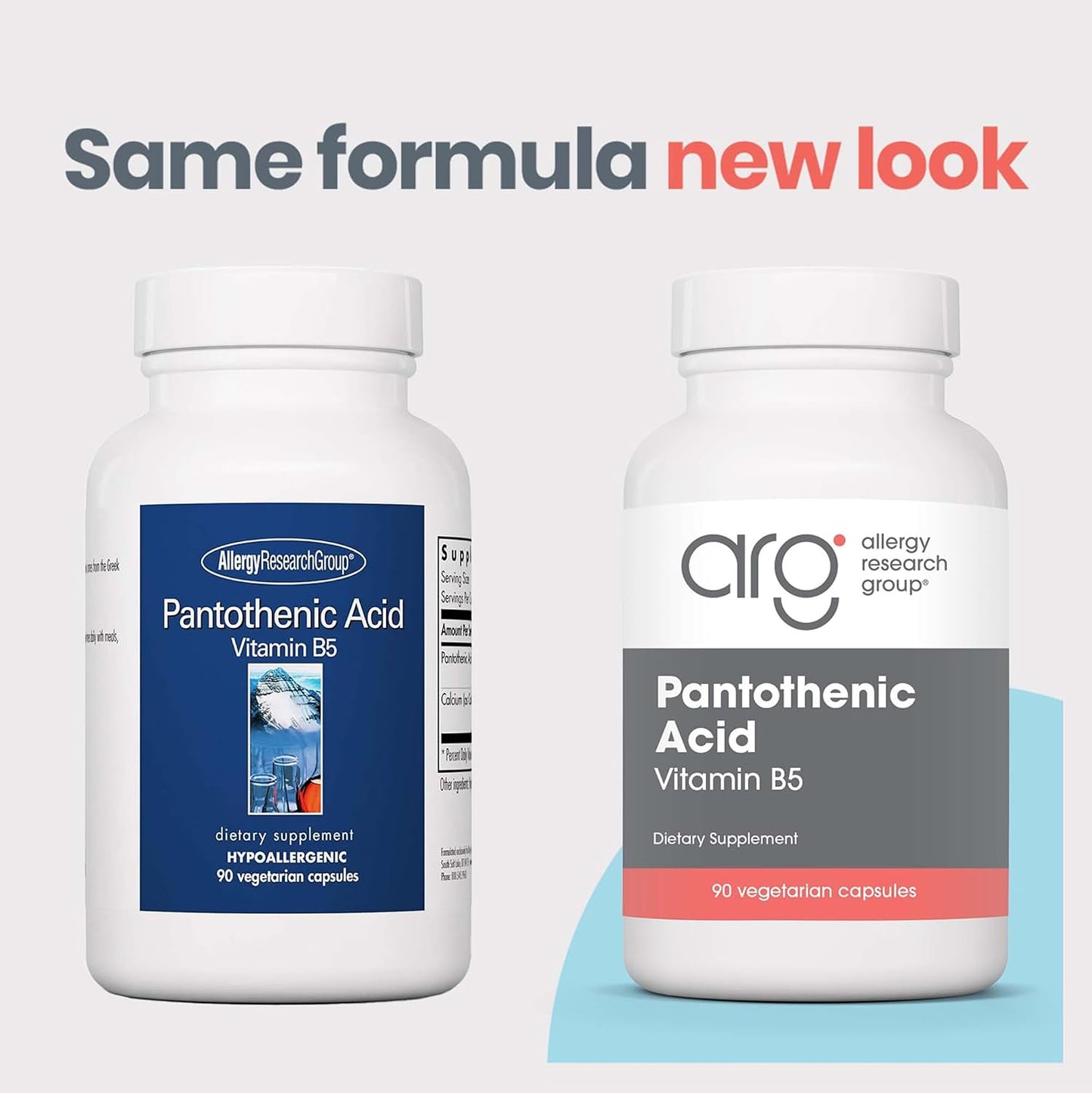ARG Pantothenic Acid - 500 mg Vitamin B5 - Hypoallergenic - Vegetarian Capsules - görsel 2