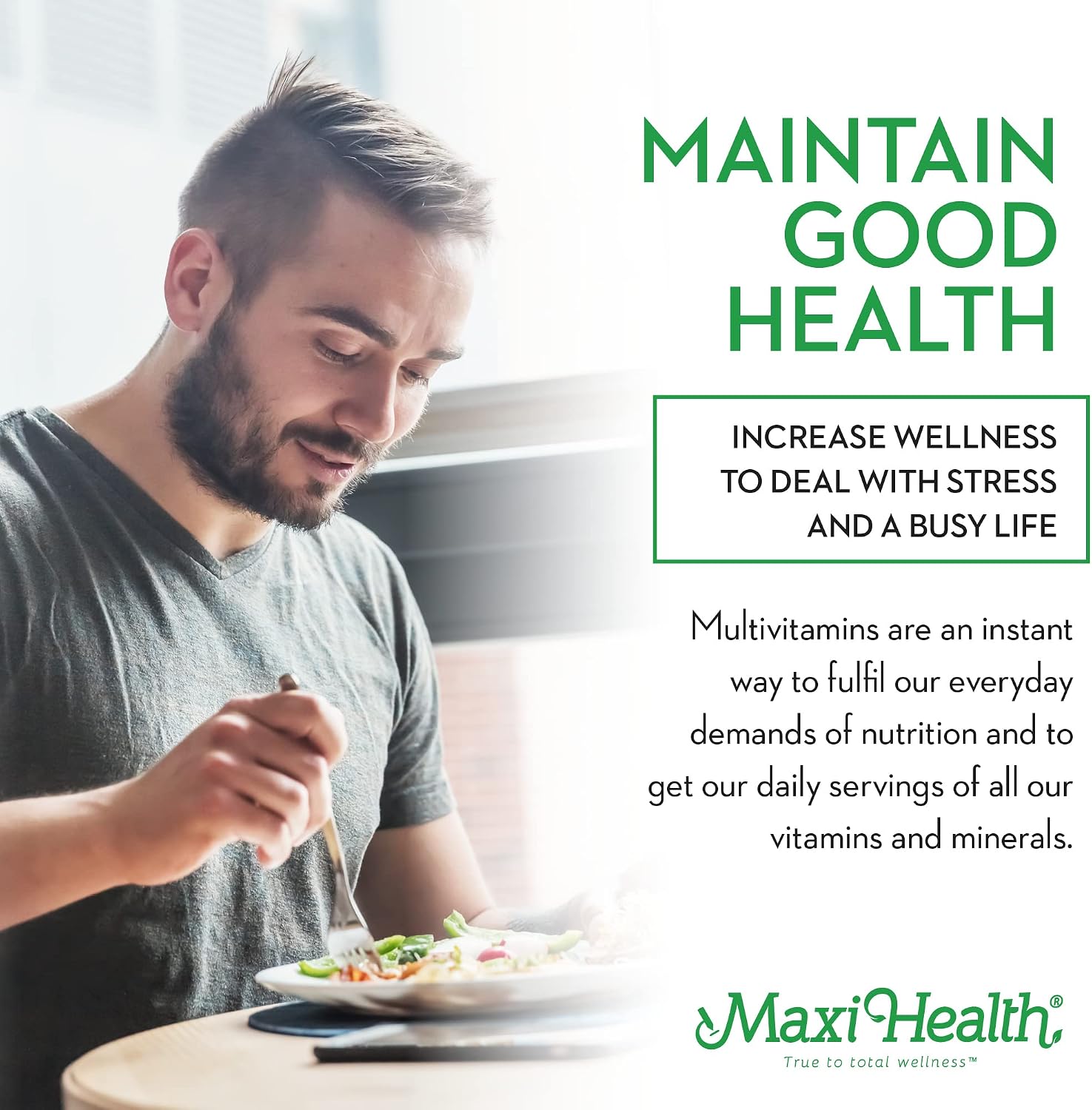 Maxi Health Supreme High Potency Daily Multivitamin with Minerals, CoQ10 & Antioxidants