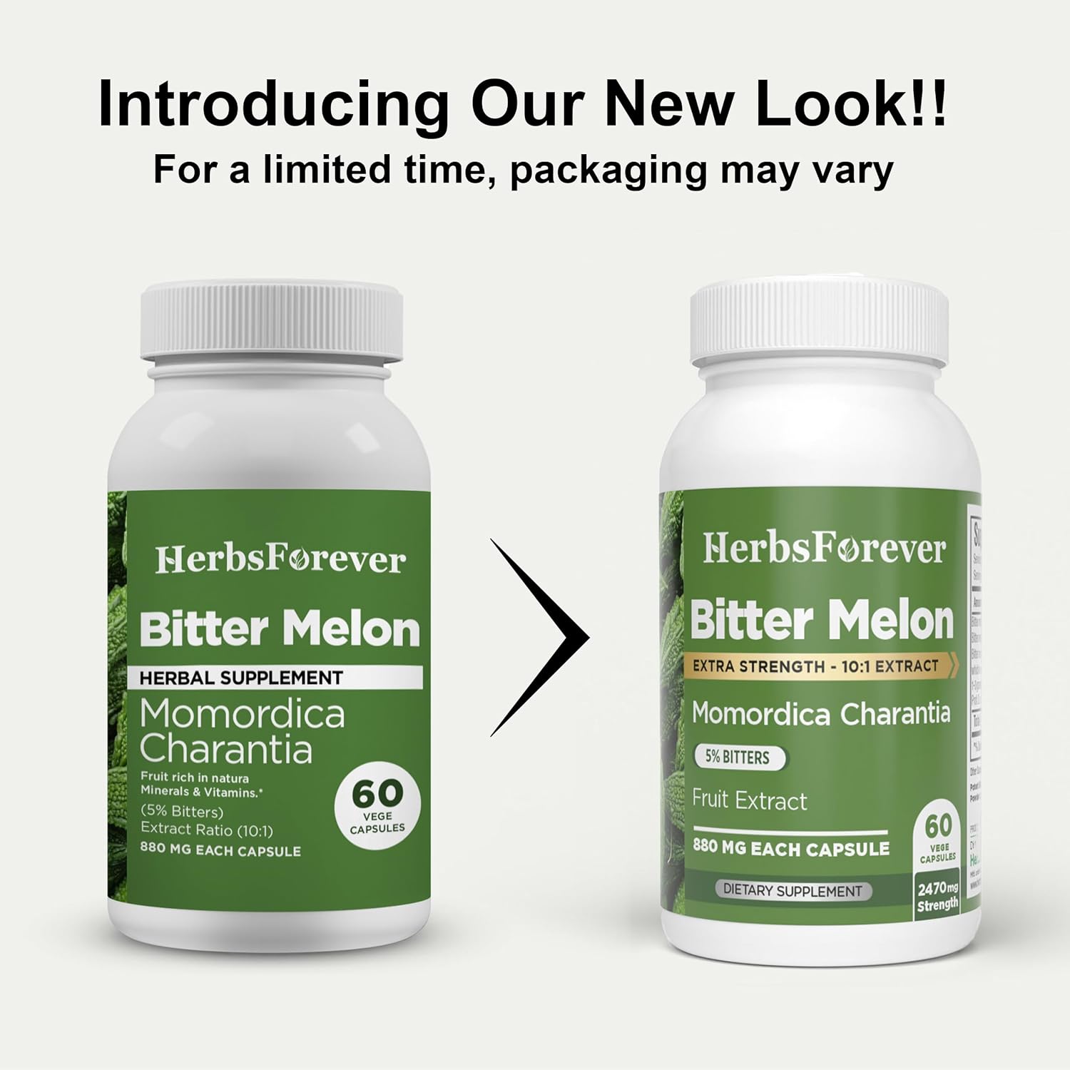 HerbsForever Bittermelon/Gourd Extra Strength (10:1) Extract – 800mg, 60 Veg Capsules