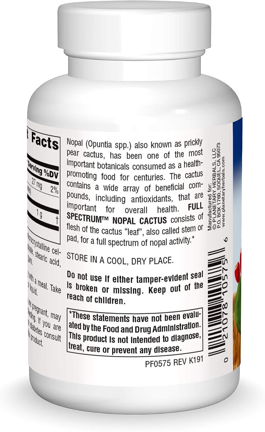 Planetary Herbals Full Spectrum Nopal Cactus 1000 mg Prickly Pear Cactus Antioxidant – 100 % Natural – 60 Tablets