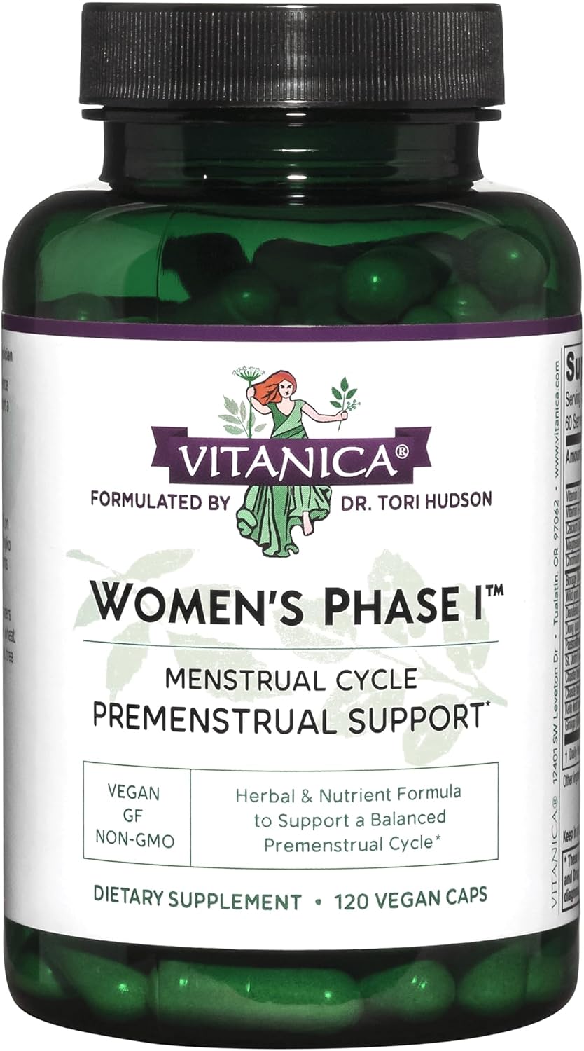 Vitanica Women's Phase I - Premenstrual Support, Vegan, 60 Capsules