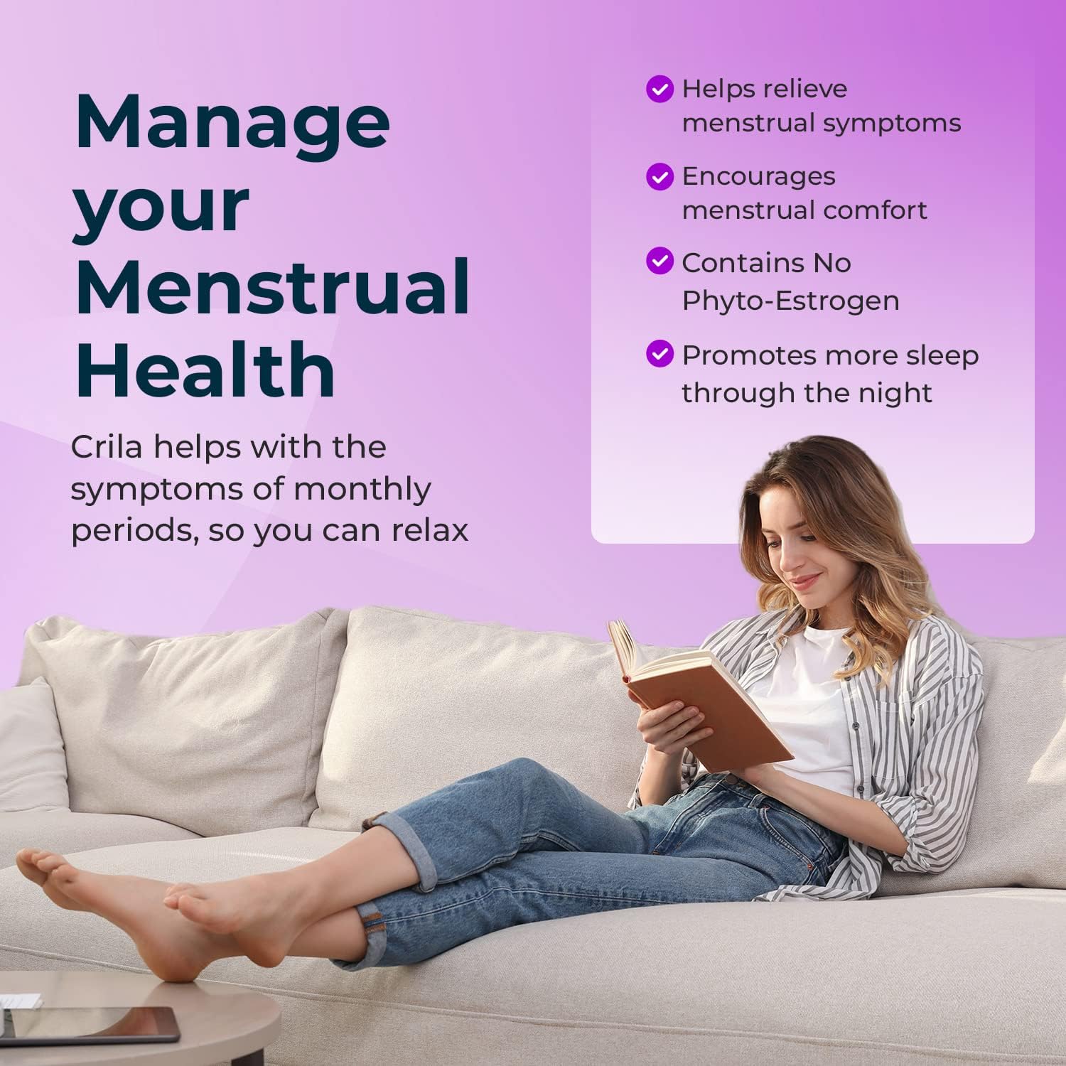 CRILA Oestrogen-Free Ovarian Support and Uterine Health Supplement