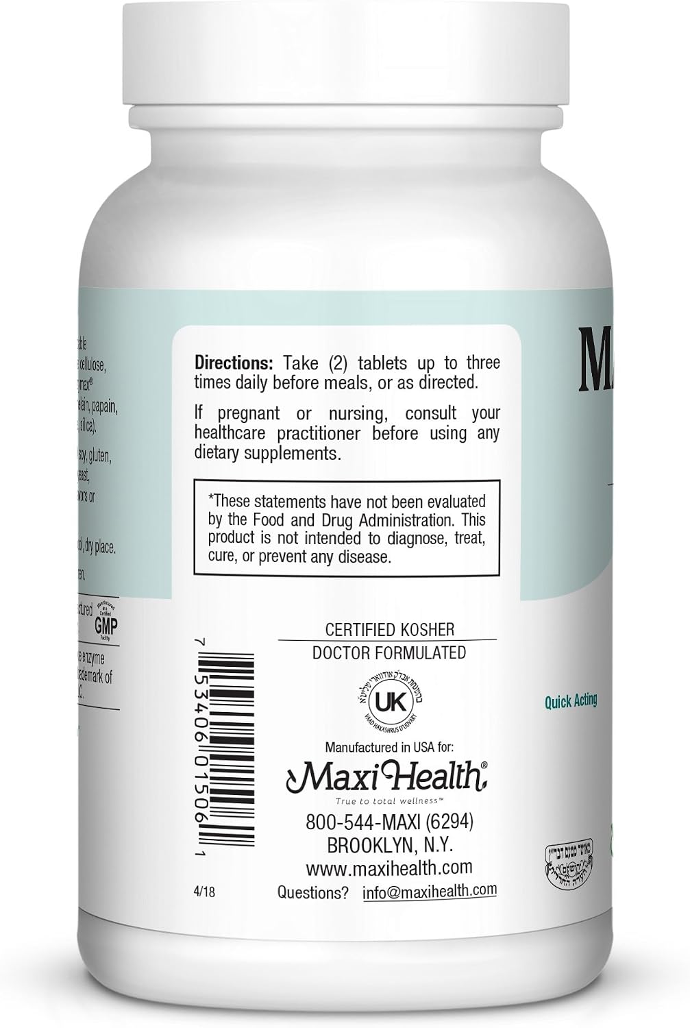 Maxi Health Stress Relief & Mood Support - 60 Tablets