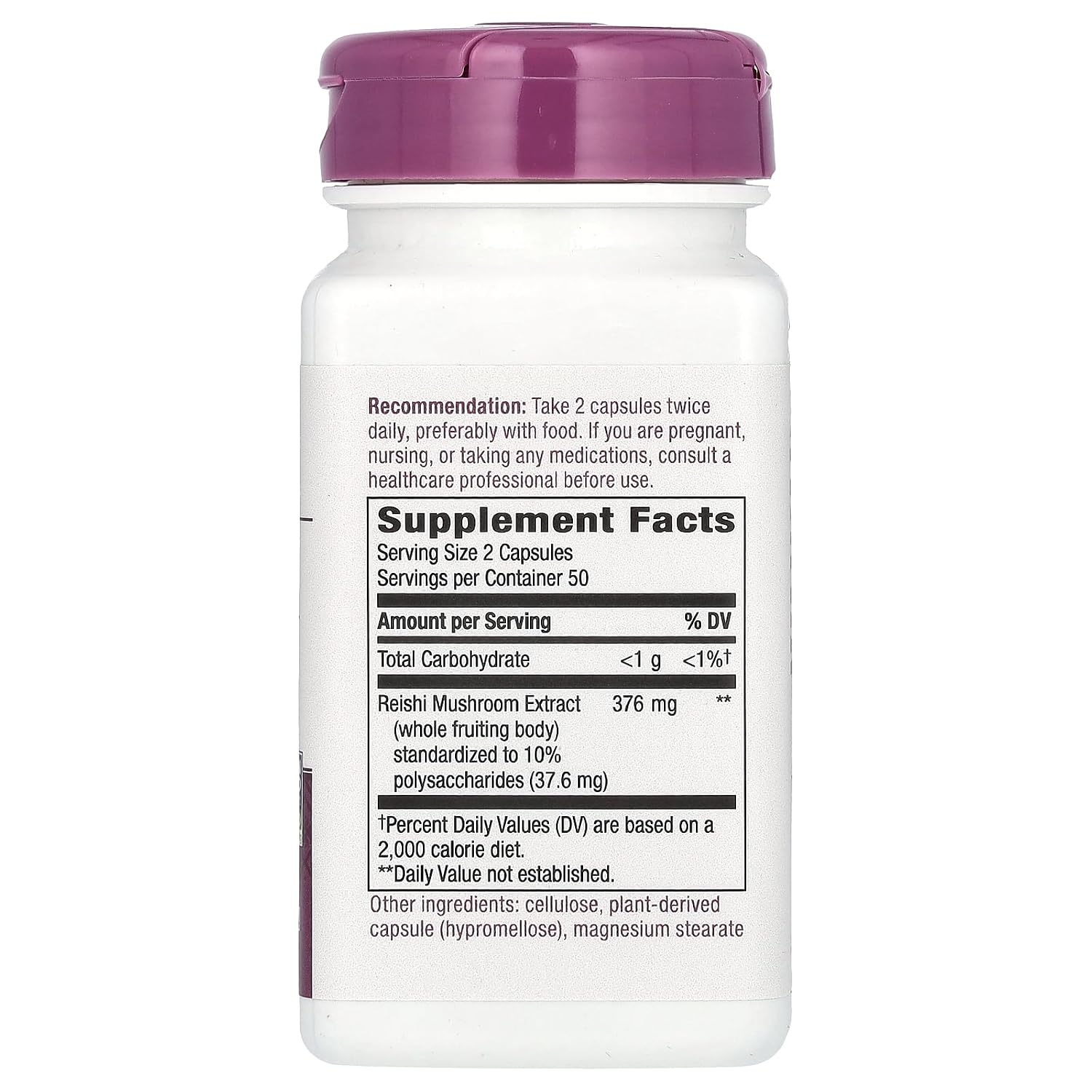 Nature's Way Reishi Mushroom, 100 Capsules (Pack of 2)