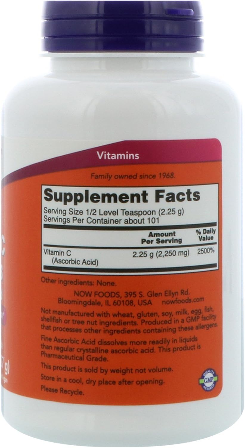 NOW Foods Vitamin C Crystals, 227 g (8 oz) – 2 Pack