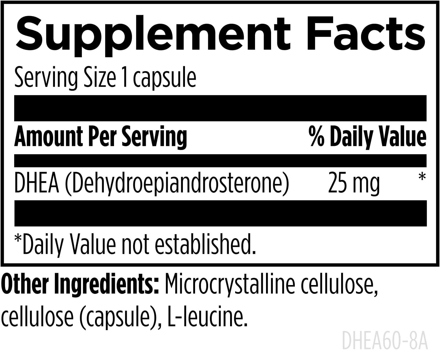 Designs for Health DHEA 25mg Supplement – 60 Capsules