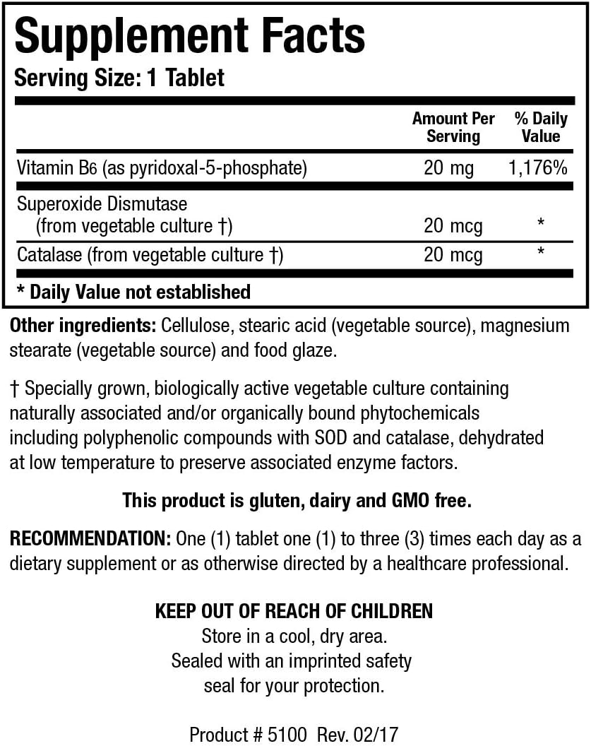Biotics Research B6 Phosphate – Biologically Active Vitamin B6 (P-5-P) – 100 Tablets - görsel 2