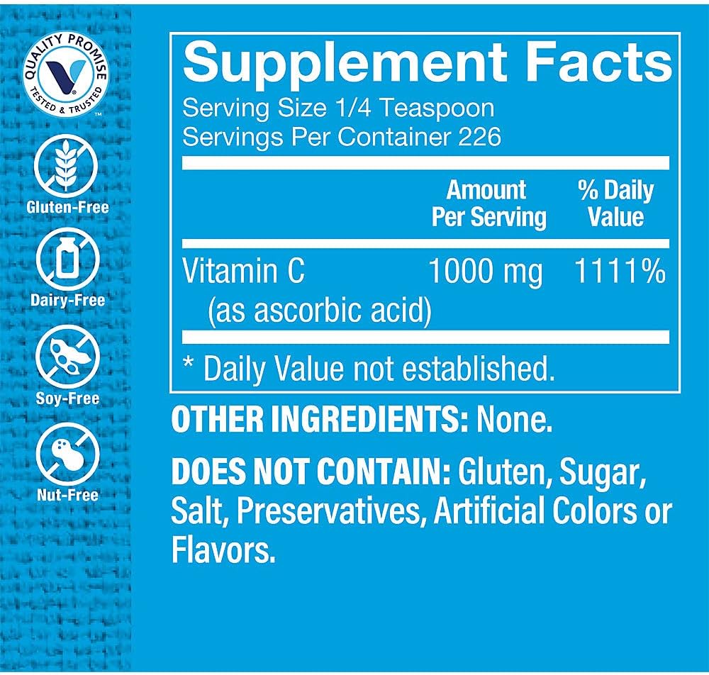 The Vitamin Shoppe Vitamin C 1,000mg Powder – Immune Support & Antioxidant