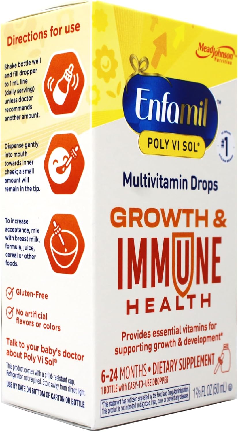 Enfamil Poly-Vi-Sol with Iron Multivitamin Supplement Drops for Infants and Toddlers, 50 ml