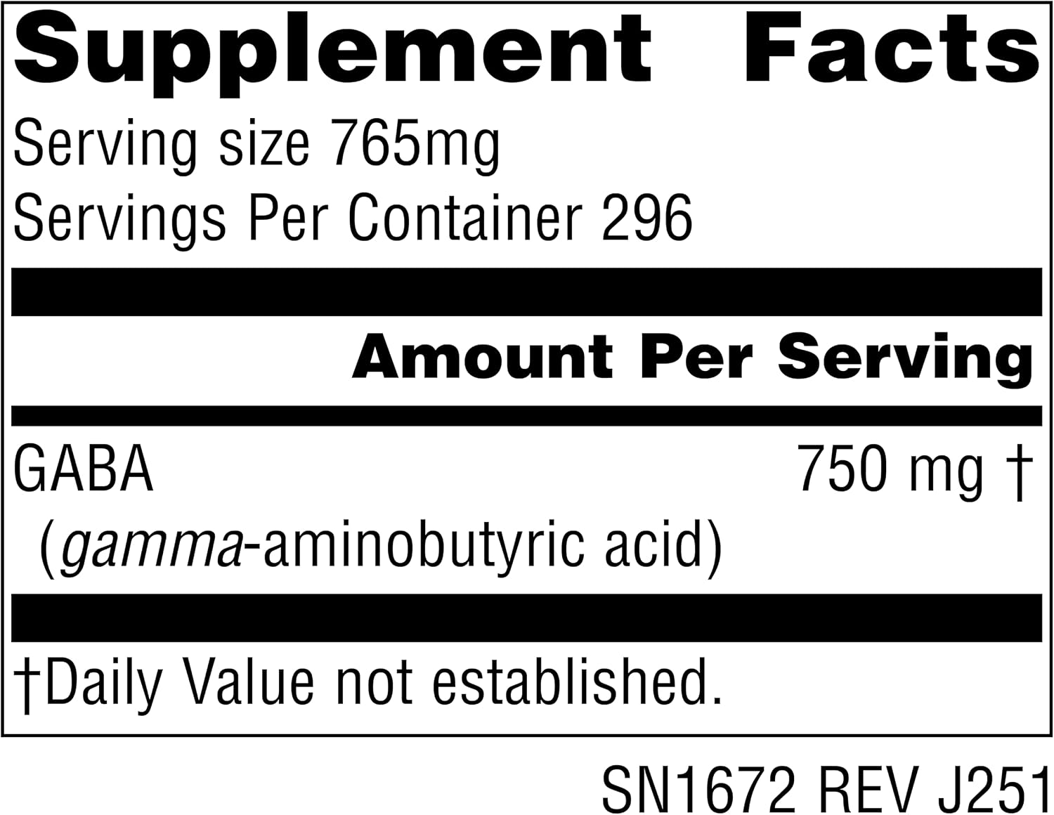 Source Naturals Serene Science GABA – Calm Mind – 750 mg – 227 g Powder