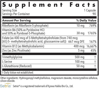 ARG Homocysteine Plus – Methylated B Vitamin Complex with Glutathione