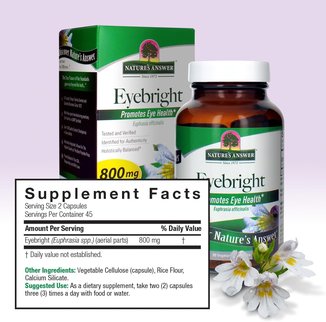 Nature's Answer Eyebright Herb 90 Capsules