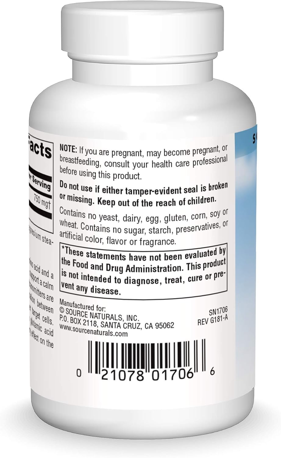 Source Naturals Serene Science GABA, for a Calm Mind, 750 mg - 45 Capsules