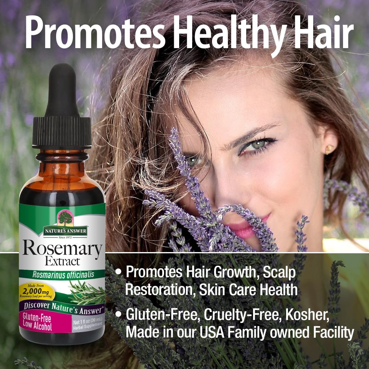 Nature's Answer Rosemary Leaf Liquid Extract with Organic Alcohol, 30 mL