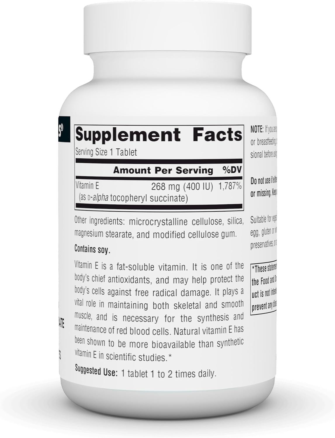 Source Naturals Vitamin E, 400 IU, Antioxidant Supplement – 100 Tablets