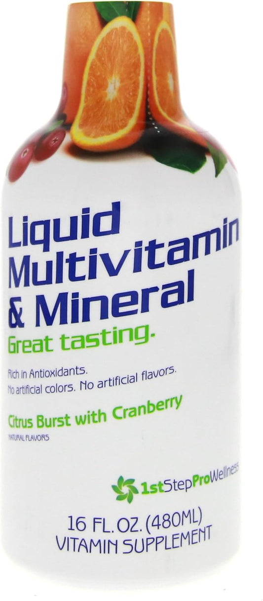 1st Step Pro-Wellness Liquid Multi-Vitamin and Mineral Supplement, Citrus Burst, 473 mL (16 oz) (Pack of 2)