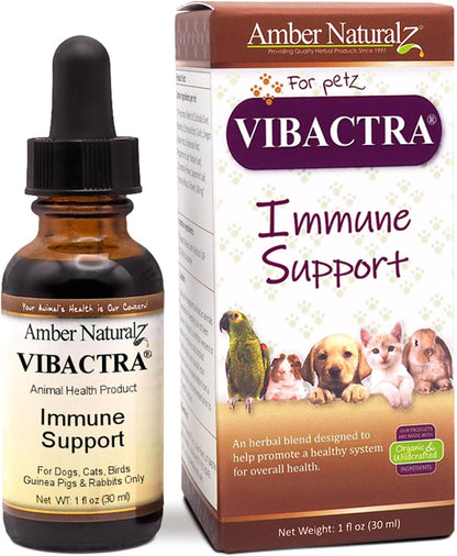 Amber NaturalZ Vibactra Immune Support Herbal Supplement for Pets - 30 ml