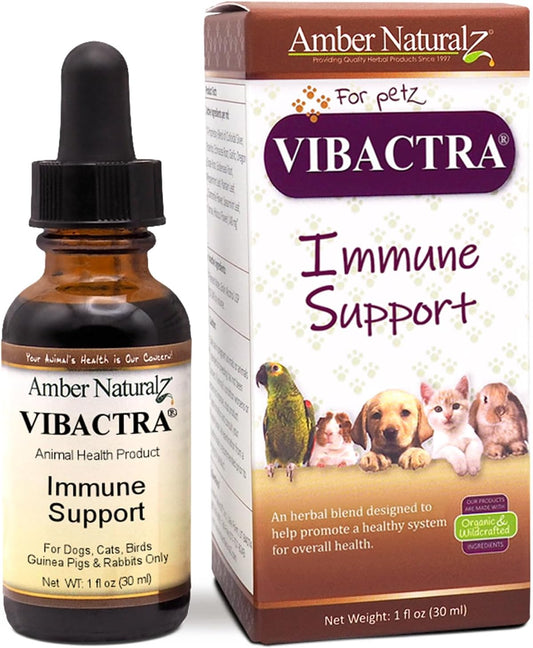 Amber NaturalZ Vibactra Immune Support Herbal Supplement for Pets - 30 ml