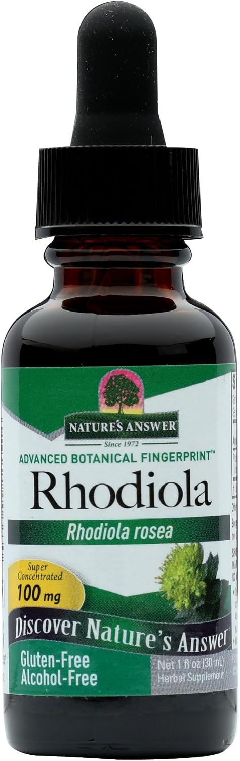 Nature's Answer Rhodiola Root, Alcohol-Free, 30 mL (1 oz)