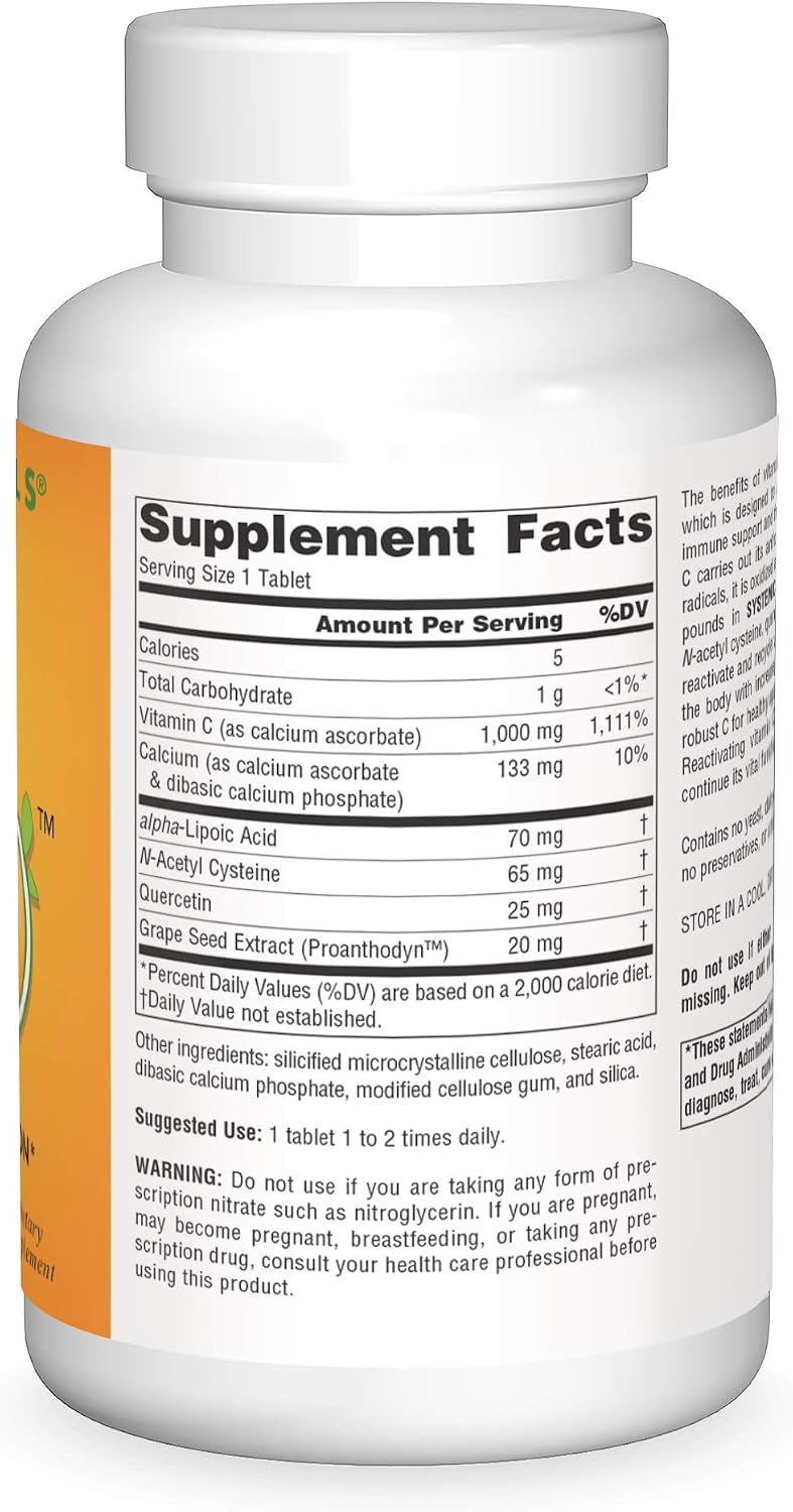 Source Naturals Systemic C, 1000 mg - 200 Tablets