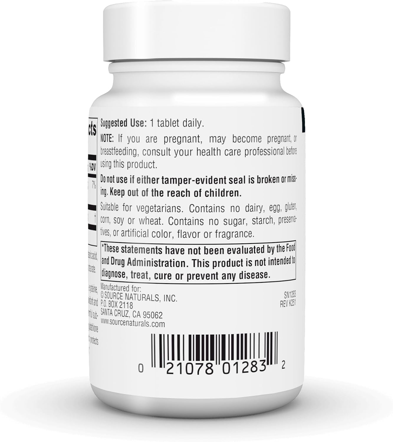 Source Naturals Reduced Glutathione 250 mg - Antioxidant & Liver Support, 60 Tablets