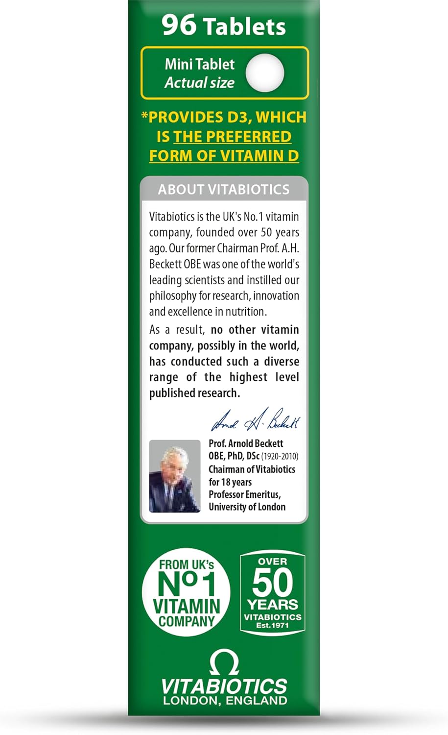 Ultra by Vitabiotics Vitamin D Tablets, 96 Count