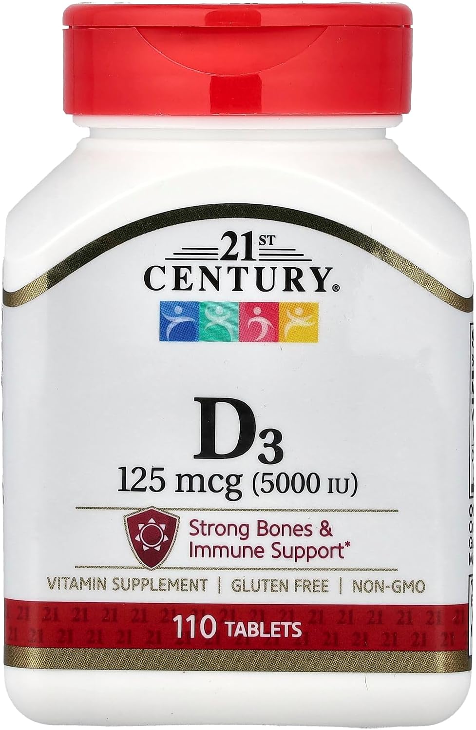 21st Century D 5000 IU Tablets, 110 Tablets - görsel 1
