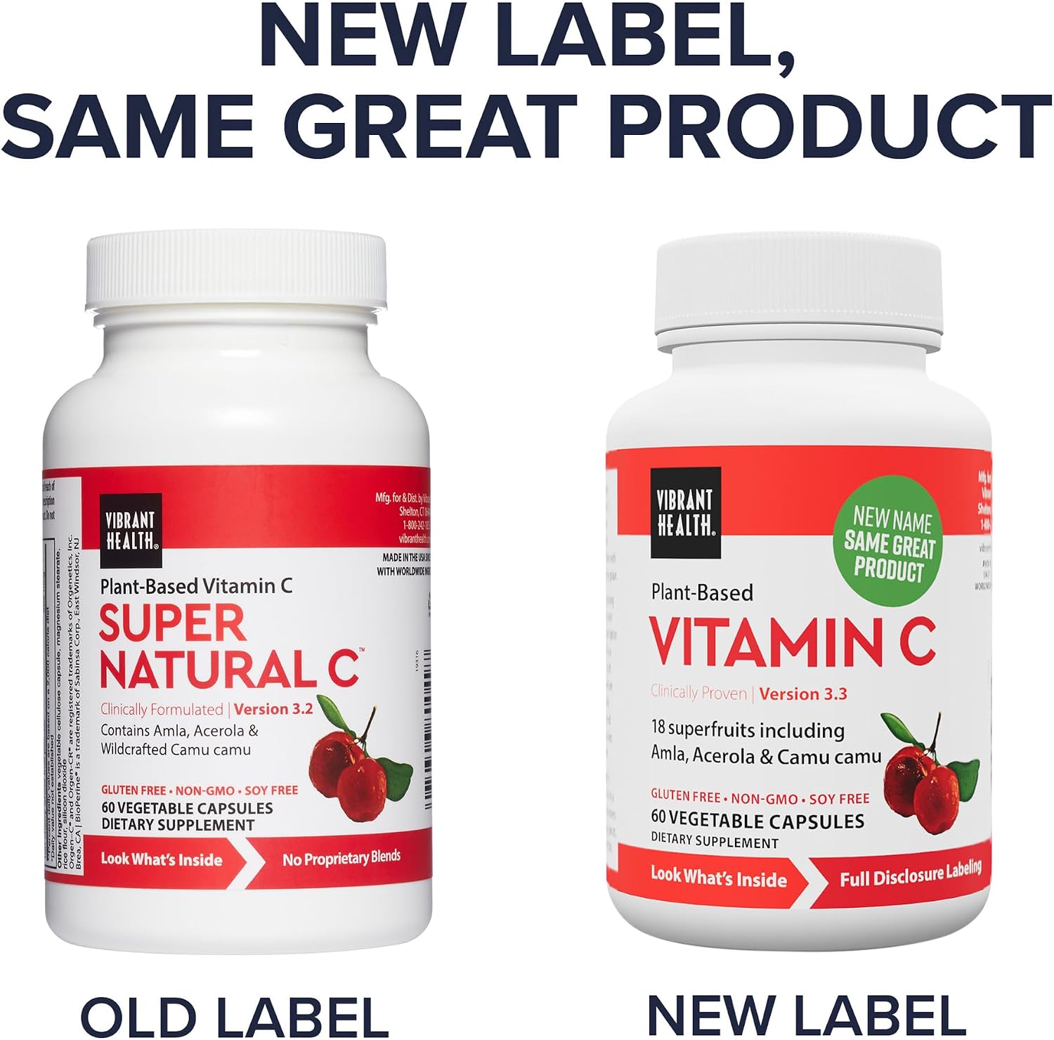 Vibrant Health Super Natural C, 120 mg / 1600 ORAC, Capsules, 60 Capsules