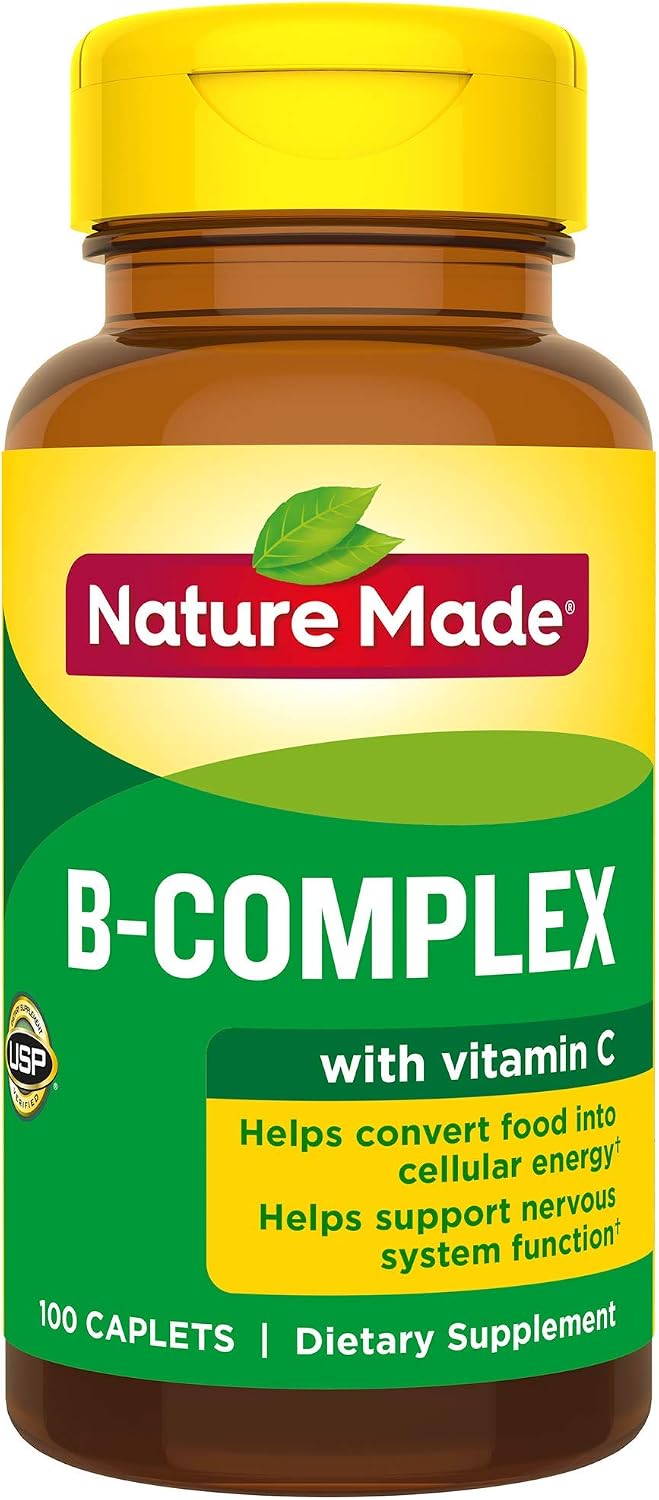 Nature Made B-Complex with Vitamin C Caplets, 300 Count (3-Pack)