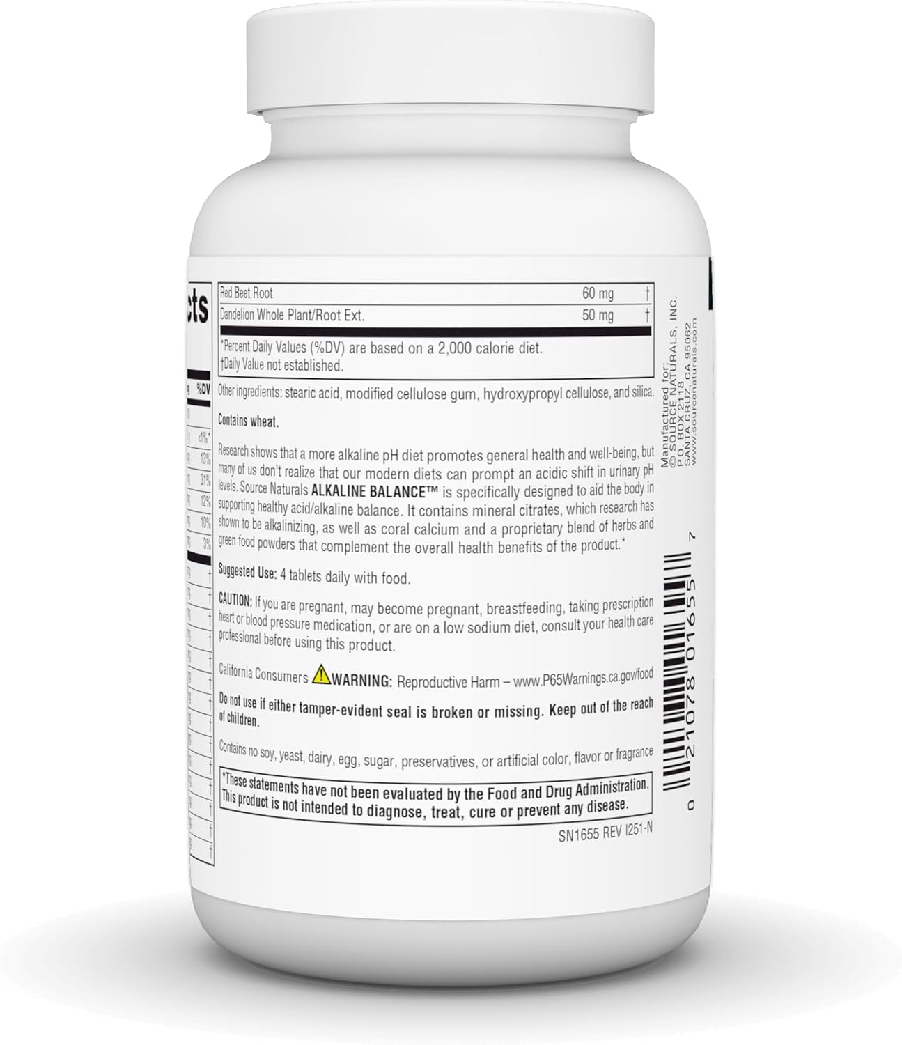 Source Naturals Alkaline Balance – pH Balance Supplement, 60 Tablets