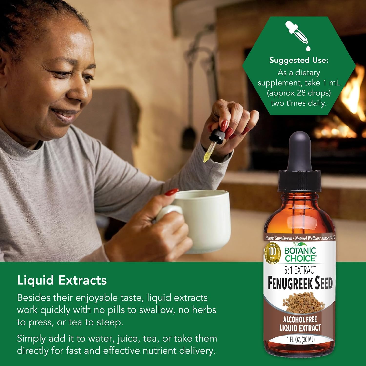 Botanic Choice Liquid Extract, Fenugreek Seed, 30 mL