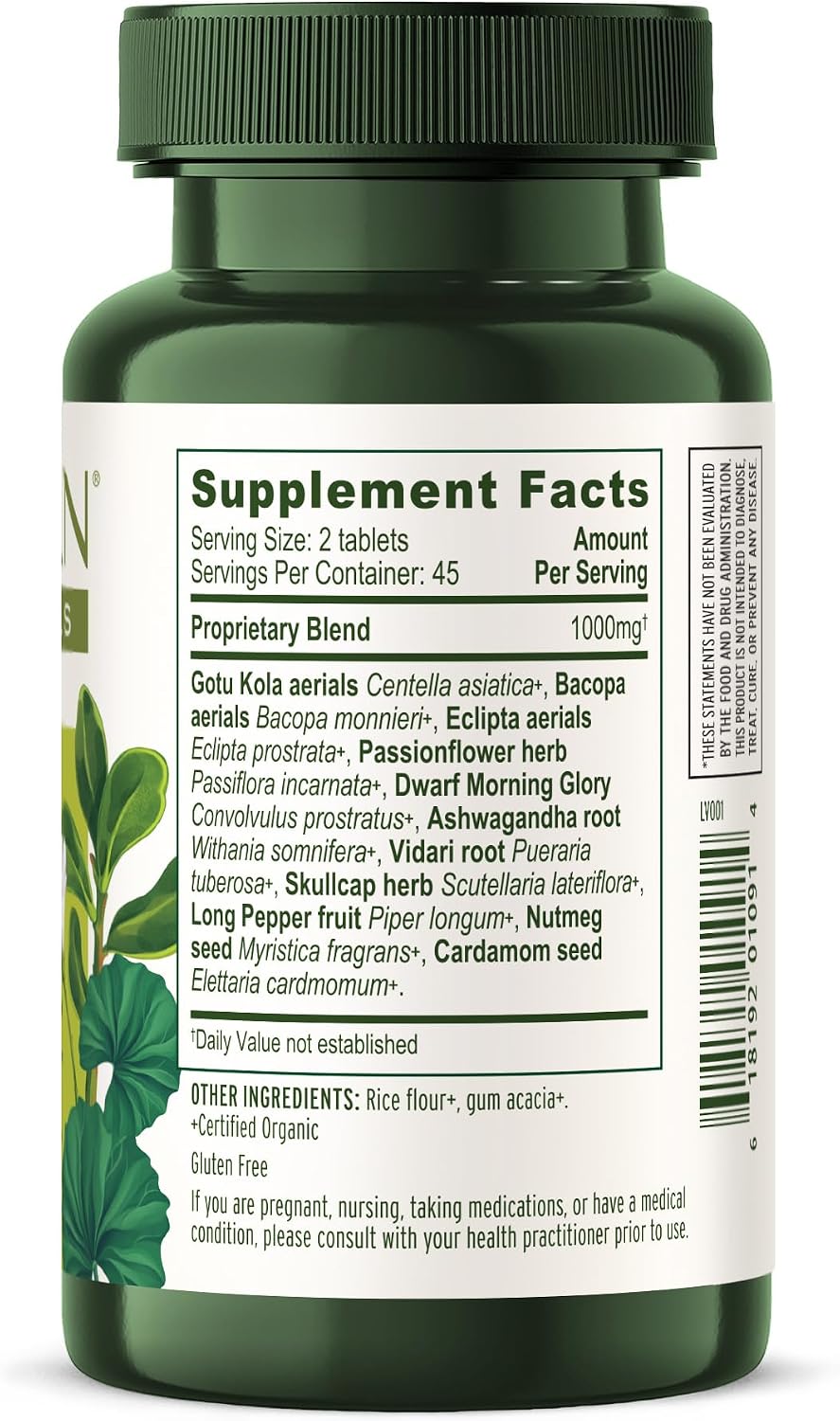 Banyan Botanicals Organic Mental Clarity – Herbal Support for Alertness & Focus – 90 Tablets - görsel 10