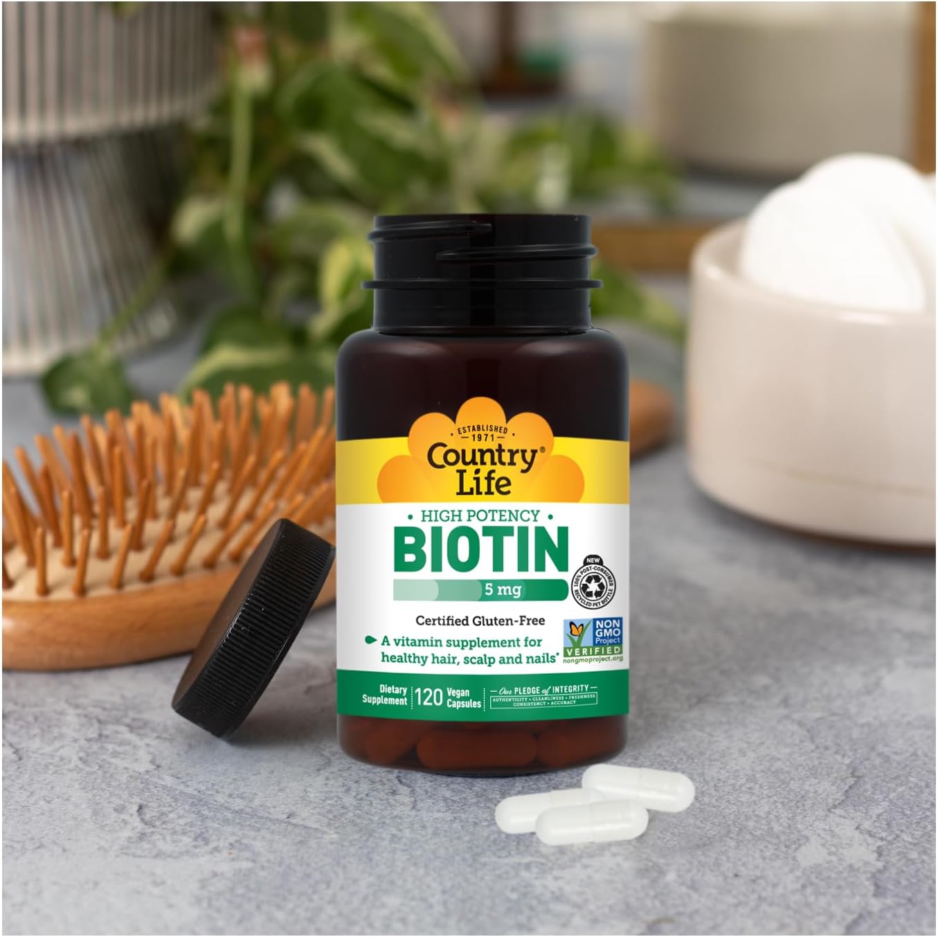 Country Life Biotin High Potency, 5 mg, 120 Tablets