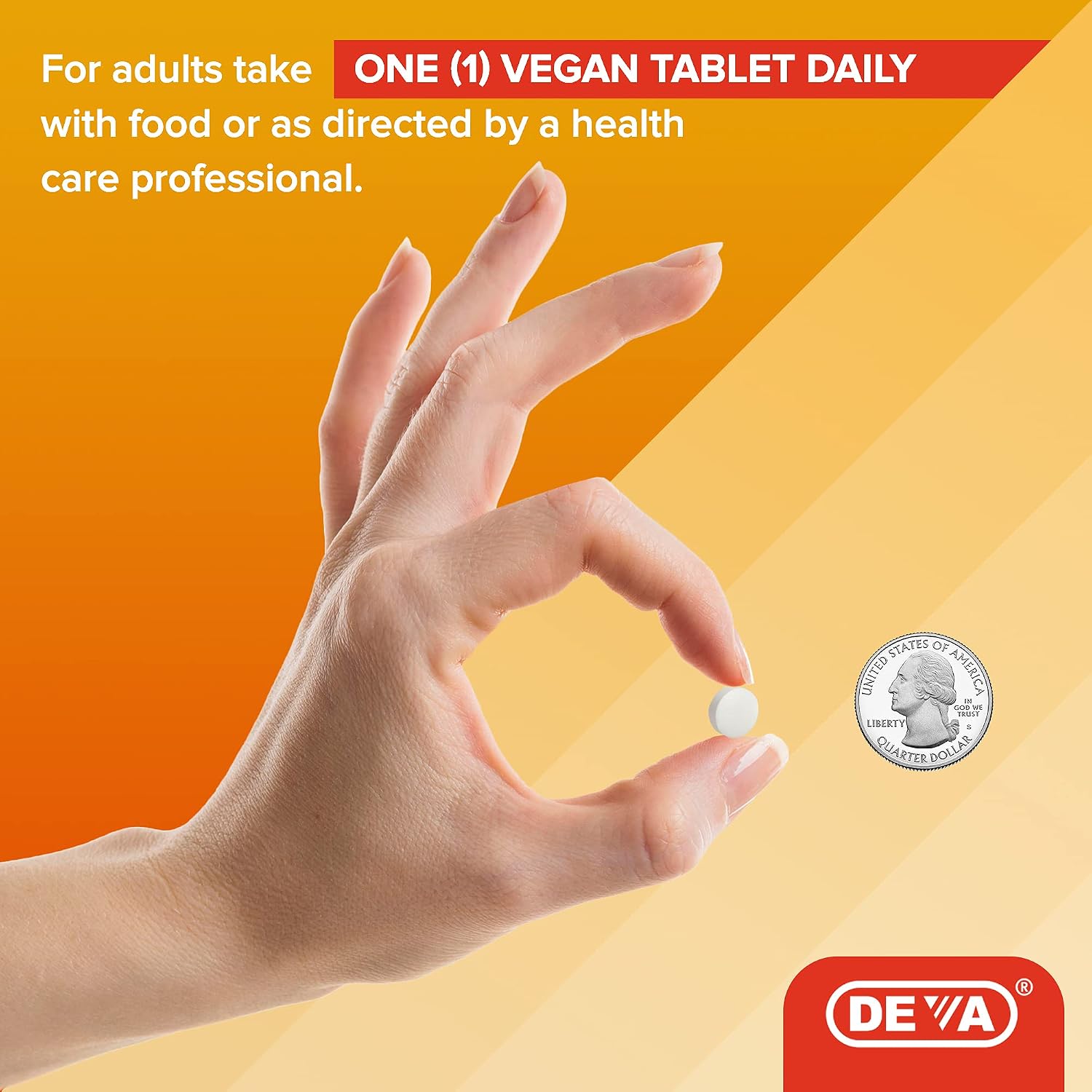 Deva Vegan Vitamin D2 800 IU, Ergocalciferol Supplement, Fast Dissolve, 90 Tablets