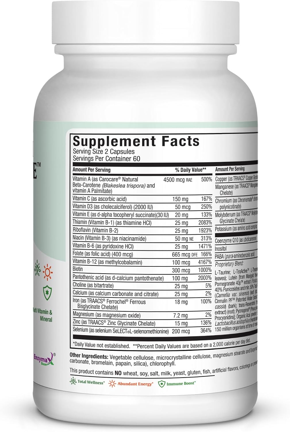 Maxi Health Multivitamin for Men and Women – Complete Daily Vitamins with Minerals – Kosher & Vegan – 120 Capsules