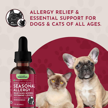 Animal Essentials Seasonal Allergy Liquid Herbal Support for Dogs & Cats – 30 mL
