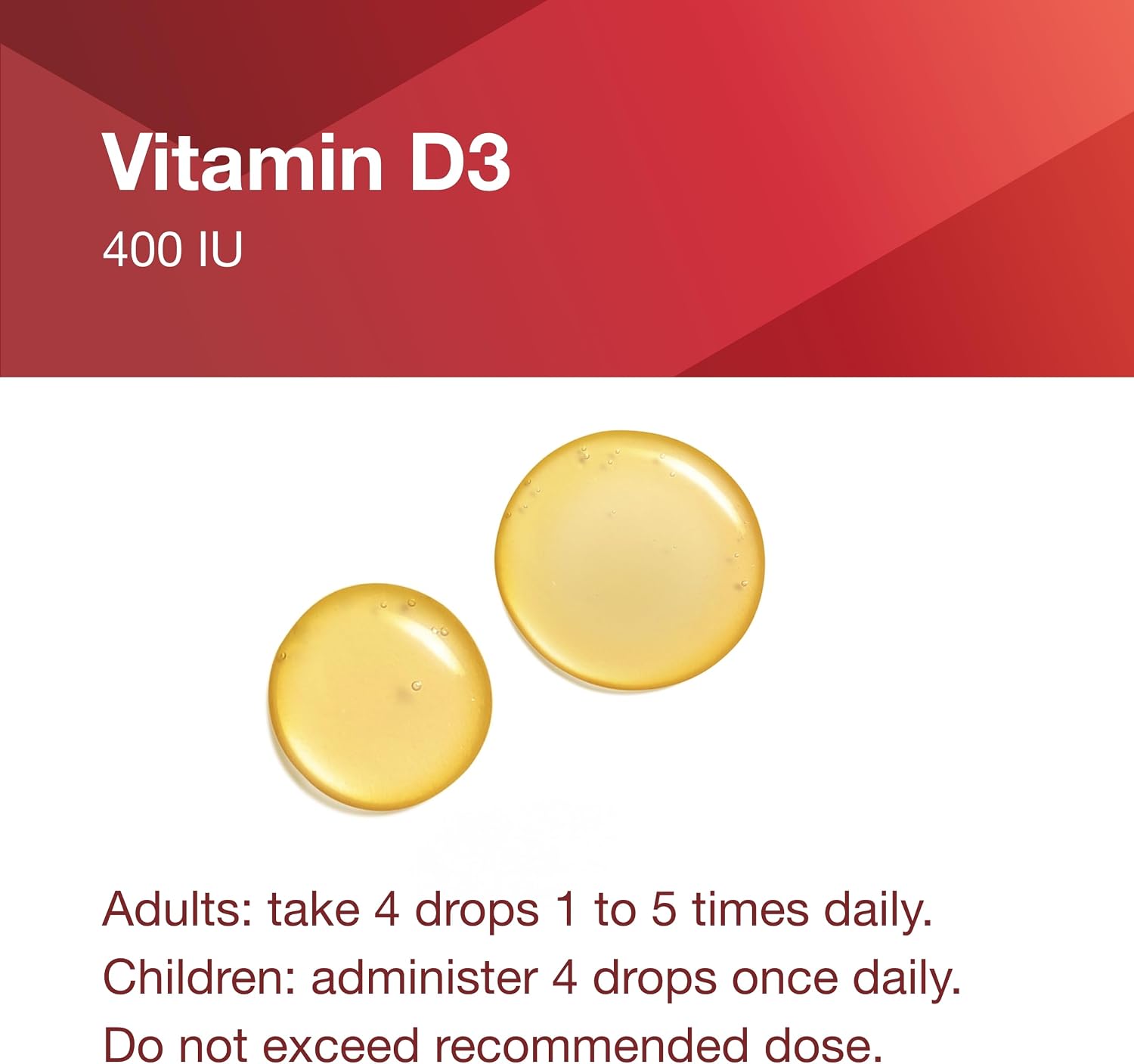 Protocol for Life Balance – Liquid Vitamin D-3 – 400 IU Drops for Bone, Dental, and Immune Support – 2 fl oz (60 mL)