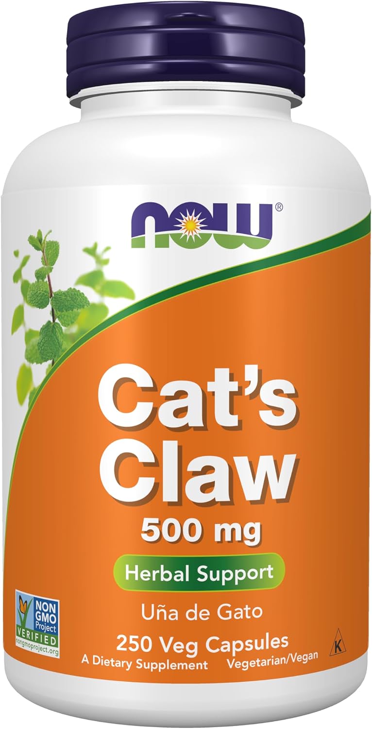 NOW Foods Cat's Claw 500 mg, Non-GMO, Herbal Supplement, 100 Veg Capsules