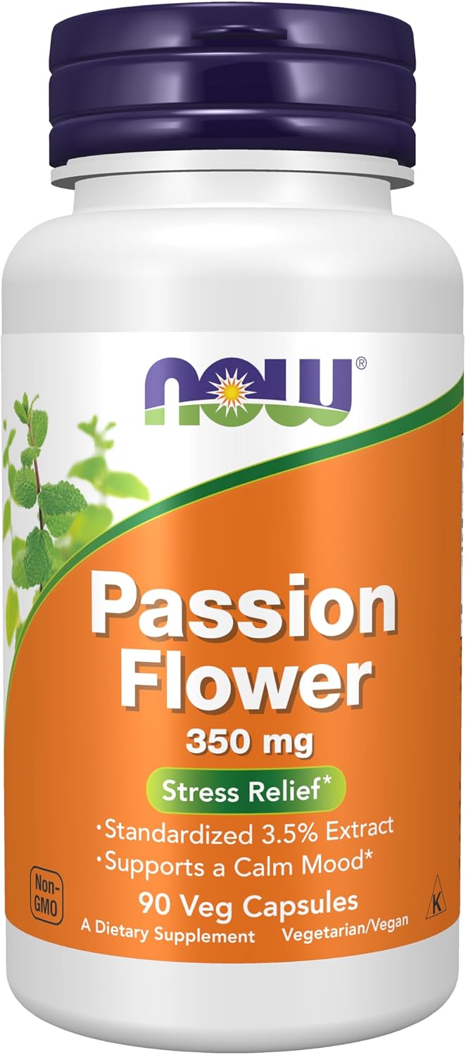 NOW Foods Passion Flower 350 mg - 90 Veg Capsules