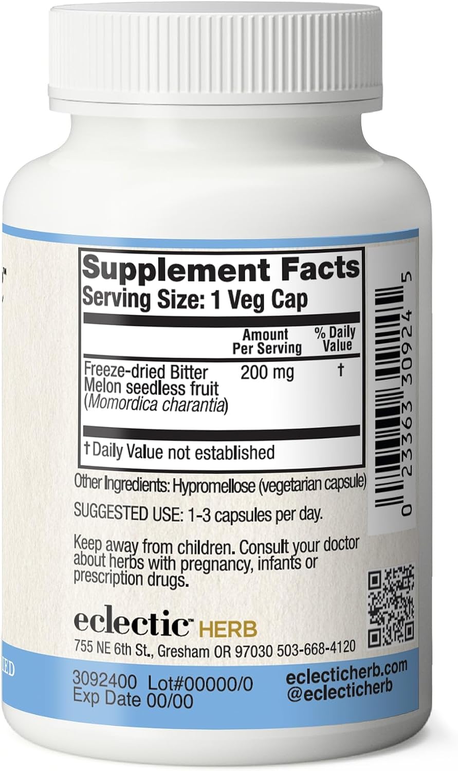 Eclectic Herb Bitter Melon Capsules – Digestive & Immune Support, 90 Count