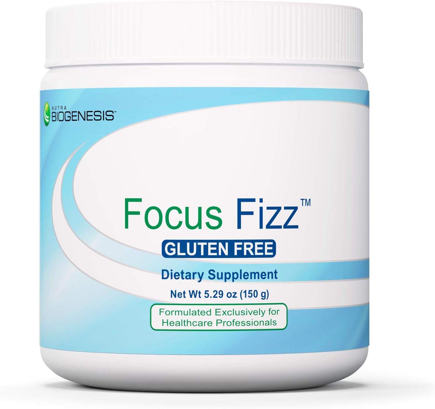 Nutra BioGenesis Focus Fizz – GABA L-Theanine Powder Supplement for Women and Men, 150 g